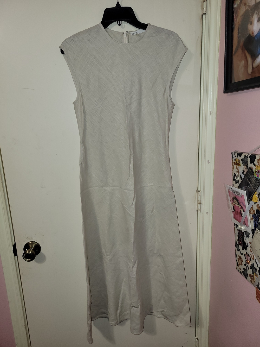 OAK + FORT Sleeveless Light Gray Maxi Dress